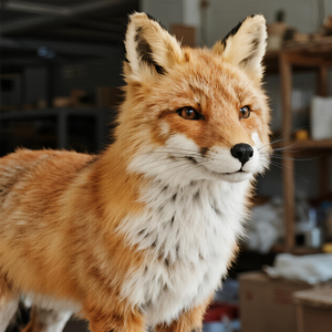 Modèle de renard animatronique réaliste en résine personnalisé, alimenté par moteur, pour la production cinématographique en intérieur/extérieur, les centres commerciaux, les écoles, les jardins, la décoration naturelle - Product Image 1