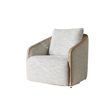 Canapé en tissu avec cadre en bois massif de haute qualité, fauteuil inclinable rotatif à 360 degrés, forme personnalisée pour salon