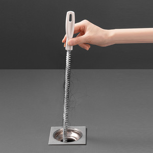 Kitchen Drain Hair Cleaner Flexible Unclogging Tool For Sink Pipe Cleaning White 3735 - Product Image 4