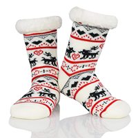 Chaussettes en coton de Noël à motif de dessin animé drôle