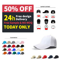 Gorra de Béisbol de Algodón Multicolor con Borde Ribeteado, Gorra Lisa para Personalizar con Logotipo, Gorras Promocionales Publicitarias al por Mayor