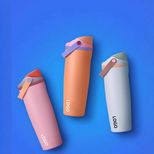 Custom Branded 30oz Double Wall Insulated Sports Tumbler with Handle Stainless Steel Vacuum <b>Water</b> <b>Bottle</b> with <b>Straw</b> and Lids - Product Image 2