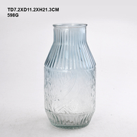 Vase à fleurs en verre transparent, style minimaliste en cristal, centre de table pour mariage, décoration d'intérieur