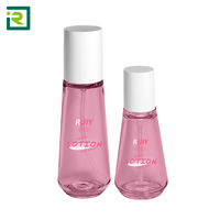 60ml 100ml 120ml PETG Maßgefertigte Pyramiden-Kegel-Kosmetikflasche Verpackung für Öl, Creme, Toner Langlebig Dicht Weißer Silberner Deckel
