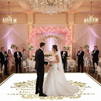 Autocollant en vinyle adhésif personnalisé pour piste de danse de mariage - Décoration de fond durable, résistante aux UV et imperméable