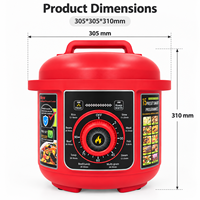Cuisinière électrique à pression multifonctionnelle 6L 1000W avec cuve intérieure antiadhésive, cuisson automatique, maintien au chaud, pour la cuisine à domicile