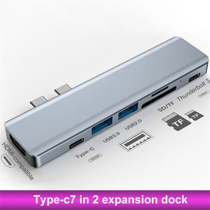 Adaptateur 4k Thunderbolt3 Hub de port de données Pd Hub adaptateur haute vitesse Pd pour <span class=keywords><strong>Macbook</strong></span> /<span class=keywords><strong>air</strong></span> <span class=keywords><strong>M1</strong></span> Hub <span class=keywords><strong>Usb</strong></span> Type <span class=keywords><strong>C</strong></span> Dock 4k - Product Image 6