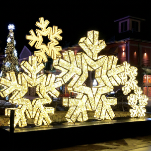 3D LED Snowflake Motif <b>Light</b> for Christmas Landscape Display - Product Image 1