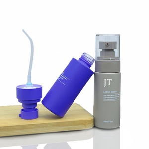 Eco Friendly Luxury 30ml Round Cosmetic Packaging <b>Empty</b> Face Serum Pump Lotion Foundation Bottle Glass Serum Bottle With Pump - Product Image 1