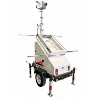 Remorque de sécurité mobile à énergie solaire avec caméra CCTV portable sans fil pour la surveillance à distance