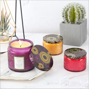 Barattolo Mason Vuoto in Vetro Bombato di Design Riciclato e Colorato <span class=keywords><strong>per</strong></span> la Creazione di <span class=keywords><strong>Candele</strong></span> con Incisione Personalizzata - Product Image 5
