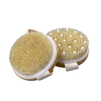 Brosse exfoliante pour le corps en bois de hêtre Munkcare, à poils de cheval, pour usage humide/sec, élimine les odeurs/déshumidifie, stimule la peau, réduit