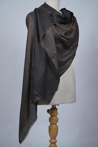 Zari Reversible Stole for Women Soft Dual Tone Zari <b>Shawl</b> <b>Wrap</b> Elegant Designer Reversible Stole Lightweight Luxury Fashion - Product Image 3