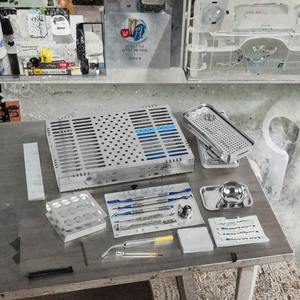 Kit de instrumentos manuales de acero inoxidable de calidad premium para cirugía oral e implantes dentales, con caja de fibrina rica en plaquetas (PRF), de DMD. - Product Image 3