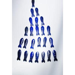 Pierre précieuse naturelle en lapis-lazuli en forme de poisson, 8x25 mm, pendentif en lapis-lazuli bleu - Product Image 5