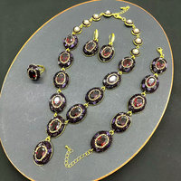 CH-LHN1951 Magnifique Collier Pendentif Carré en Pierre Naturelle Verte avec Incrustation de Cristal, Collier Breloque en Pierre, Collier de Perles, Vente en Gros