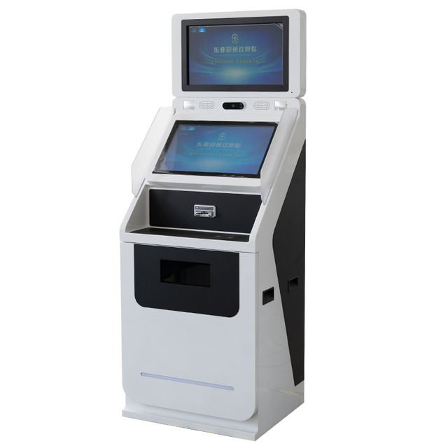 Dual Screen Self Standing Interactive Android Touch Screen  RFID Reader Document Printing and Scanning A4/A5 Printer Kiosk