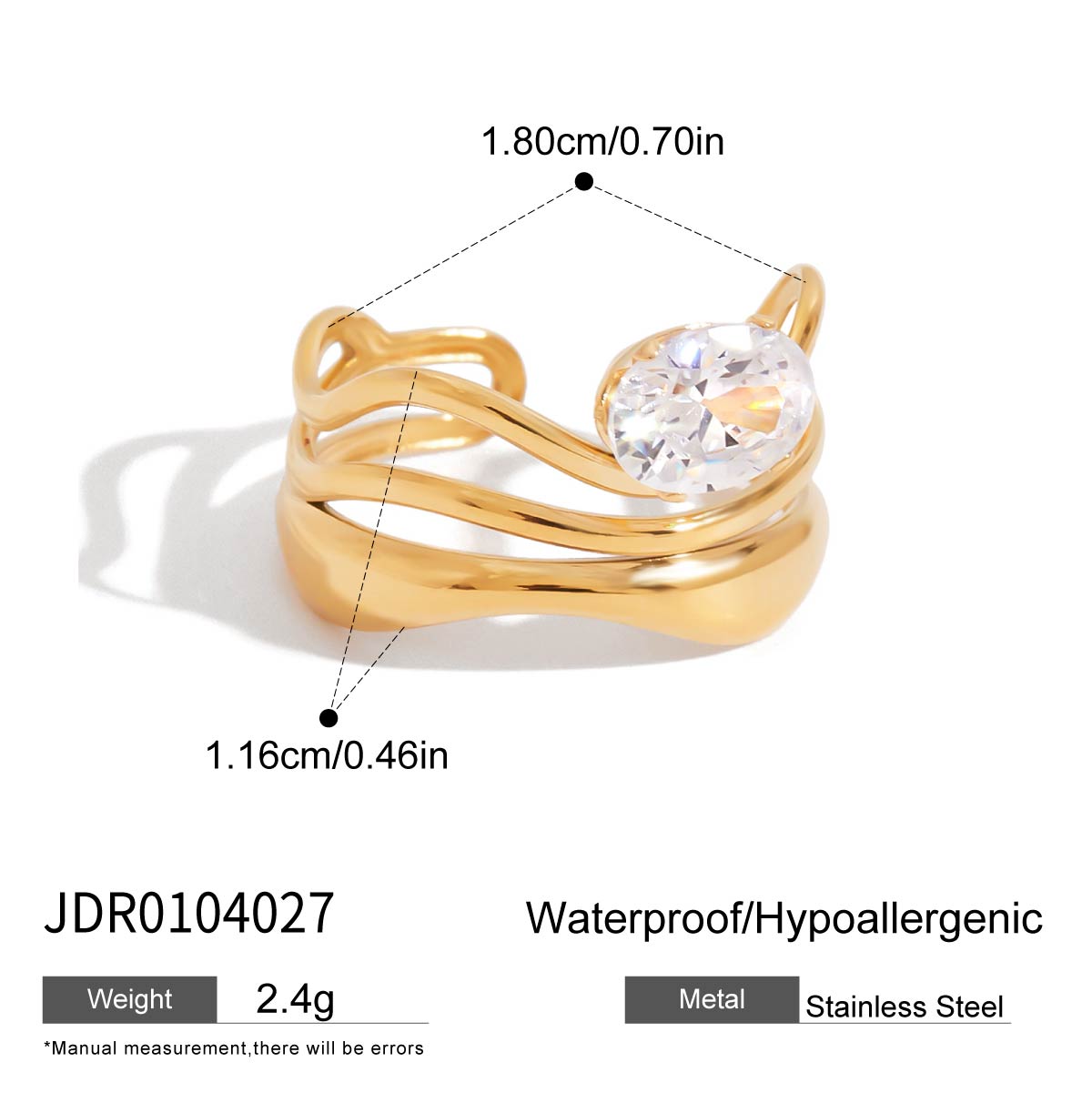 18k Gold JDR0104027