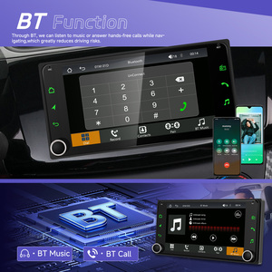 Lecteur MP5 2Din 7 pouces Podofo pour Toyota Autoradio Radio de voiture CarPlay sans fil et Android Auto BT Commande au volant - Product Image 3