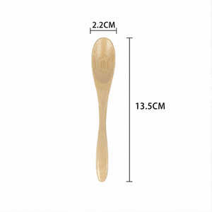 Ensemble de vaisselle de voyage moderne en bambou, comprenant une mini-cuillère longue en bois et des ustensiles de cuisine créatifs jetables - Product Image 3