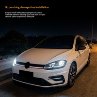 Grille de pare-chocs avant LED pour Volkswagen Golf MK7.5 2017-2019, grille de radiateur en nid d'abeille avec ou sans lumières