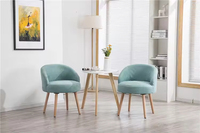 Fauteuil d'appoint moderne pour salon, pieds en bois massif, canapé individuel de loisirs, chaise confortable, mobilier de maison, décoration