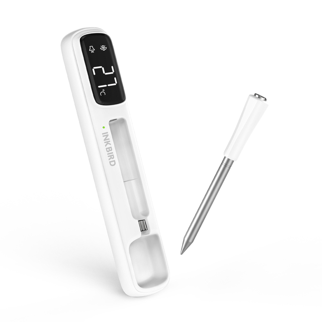 INT-11I-B Mini Wireless Meat Thermometer IP67 Bluetooth 5.4,1000ft/305m for Kitchen Cooking