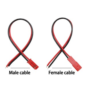 2-pin Konnektör Kablosu Led Erkek-Dişi Fiş 2-pin Kırmızı-Siyah Tek Uçlu Kalaylı Kırmızı Model Uçak Bağlantı Kablosu - Product Image 4