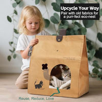 Sac à dos pour chat en papier kraft léger et lavable, idéal pour le repos en intérieur et les voyages en extérieur – Vente chaude