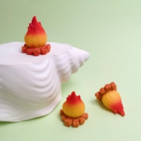 100 piezas de modelo de hoguero de resina, juguete de fuego artificial, adorno artesanal de resina, decoración para ordenador, miniatura de 26*22mm