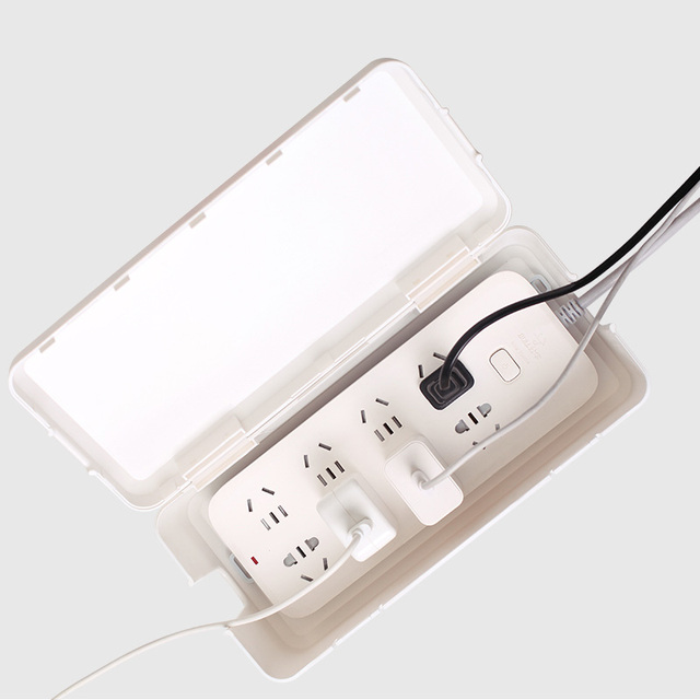 EUDEMON Safe ABS Material Cable Organizer Box for Surge Protector Large Cable Management Box