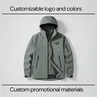 Veste d'extérieur longue à capuche en cuir double face, légère, imperméable, respirante, séchage rapide, coupe-vent, avec fermeture éclair intégrale