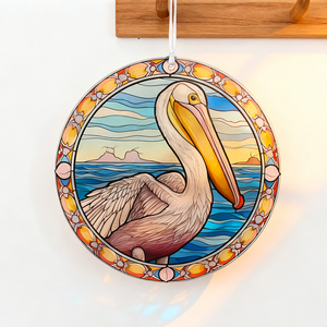 Figurine de mouette personnalisée, décoration de maison de plage, décoration de fenêtre en verre teinté à suspendre, pour cadeau - Product Image 5