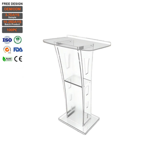 Pupitre personnalisé écologique portable <span class=keywords><strong>en</strong></span> acrylique pour discours, présentations et conférences <span class=keywords><strong>en</strong></span> salle, <span class=keywords><strong>en</strong></span> PMMA, pour usage <span class=keywords><strong>en</strong></span> église et à l'école - Product Image 1