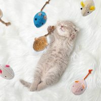 개박하 장난감-8 개 고양이 마우스 봉제 고양이 장난감 현실적인 귀여운 새끼 고양이 쥐 고양이 씹는 장난감 채워진 개박하