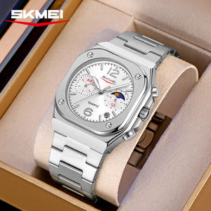 OEM Customize Logo Luminous Stainless Steel Quartz Wristwatches 5ATM Waterproof New Design Square <b>Men</b> Wrist <b>Watches</b> Reloj - Product Image 6