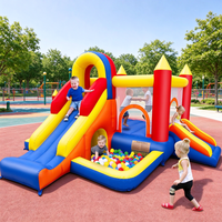 Château gonflable combiné Oxford, aire de jeux gonflable avec piscine à jets d'eau, maison gonflable pour enfants pour fêtes à domicile