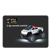 Modèle de voiture de police électrique en métal moulé sous pression 1:64, mini véhicule de patrouille pour enfants, collection de présentation de bureau, cadeau, vente en gros