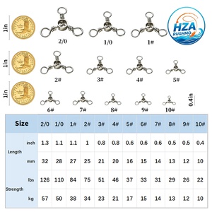 <span class=keywords><strong>Triple</strong></span> émerillons anti-emmêlement 3 voies pour la <span class=keywords><strong>pêche</strong></span> au silure, avec mousqueton émerillon, nickelé, haute capacité de charge - Product Image 3