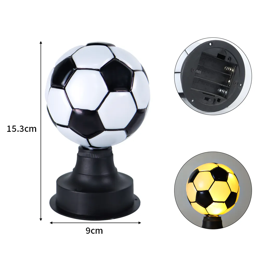 MC1162 Innovative Design 3D LED Soccer Shaped Night Light Bedroom Football Lamp Bedside Decorative Table Lamps