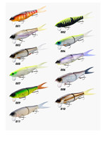 WildTrek Leurre Articulé Flottant 21cm 64g, Leurre Dur Articulé en 2 Segments, Action S-Wave, Leurre de Pêche en ABS pour Black-bass, Brochet, Brochet-lune