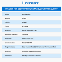 Alimentation électrique programmable à sortie large plage 1KW, 0-80V 0-40A, alimentation de laboratoire haute précision, 93% d'efficacité élevée