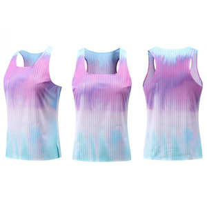 Quick Dry Mens Laser Cut Seamless Muscle Fit Vest Gym Fitness Sports tank Top Custom Polyester Marathon Gym <b>Running</b> <b>Singlet</b> Men - Product Image 6