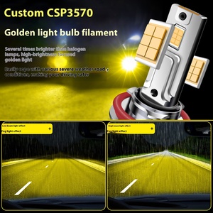 Nhà máy chất lượng 3000K ánh sáng vàng dẫn đèn pha H11 vàng mắt sương mù đèn ổn định kiểm soát nhiệt độ điều kiện mới lái xe đèn - Product Image 3