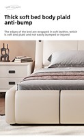 Verstellbares Kopfteil Smart-Bett mit Integriertem USB & LED-Streifen - Luxuriöses Nappa-Leder Schlafzimmermöbel Fabrik-Großhandel