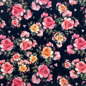 Tissu en crêpe Koshibo à imprimé floral <span class=keywords><strong>rose</strong></span>, 100% polyester, imprimé numérique, doux, 125GSM, crêpe Koshibo, imprimé froissé, pour robes - Product Image 2