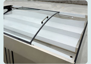 Refroidisseur d'affichage de réfrigération de restaurant commercial Type de porte ouverte Dim Sum Cabinet avec marbre pour affichage de fruits de mer et de gâteaux - Product Image 4