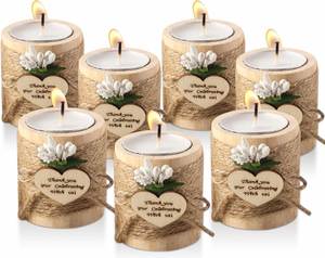 Wooden Tea Lamp Candle <b>Holder</b> Rack for Home Decor Weddings Parties Birthdays Dining Tables Valentine's Day - Product Image 1