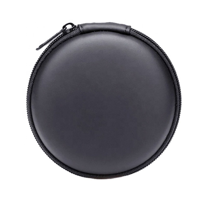 Factory-Accepted Custom Logo Portable EVA Earbud Case Pouch Durable Black Storage Bag for Earphones Wholesale Carrying Solution