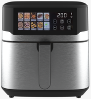 Approvisionnement direct usine Friteuse à air numérique 8L à cuve unique 1800W en acier inoxydable 304 avec écran LED, certifiée ETL/CE/CB, vente en gros de friteuses à air